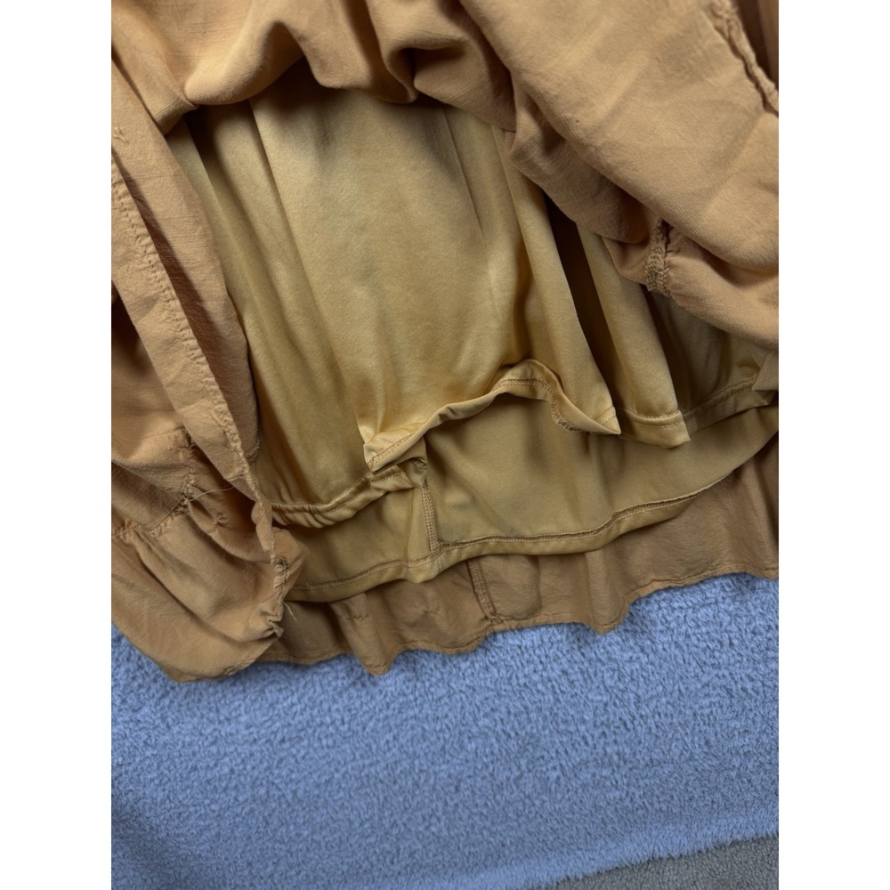 Baltic Born Midi Dress Mustard Floral Embroidered Tiered Boho Size 1XL - Picture 5 of 8